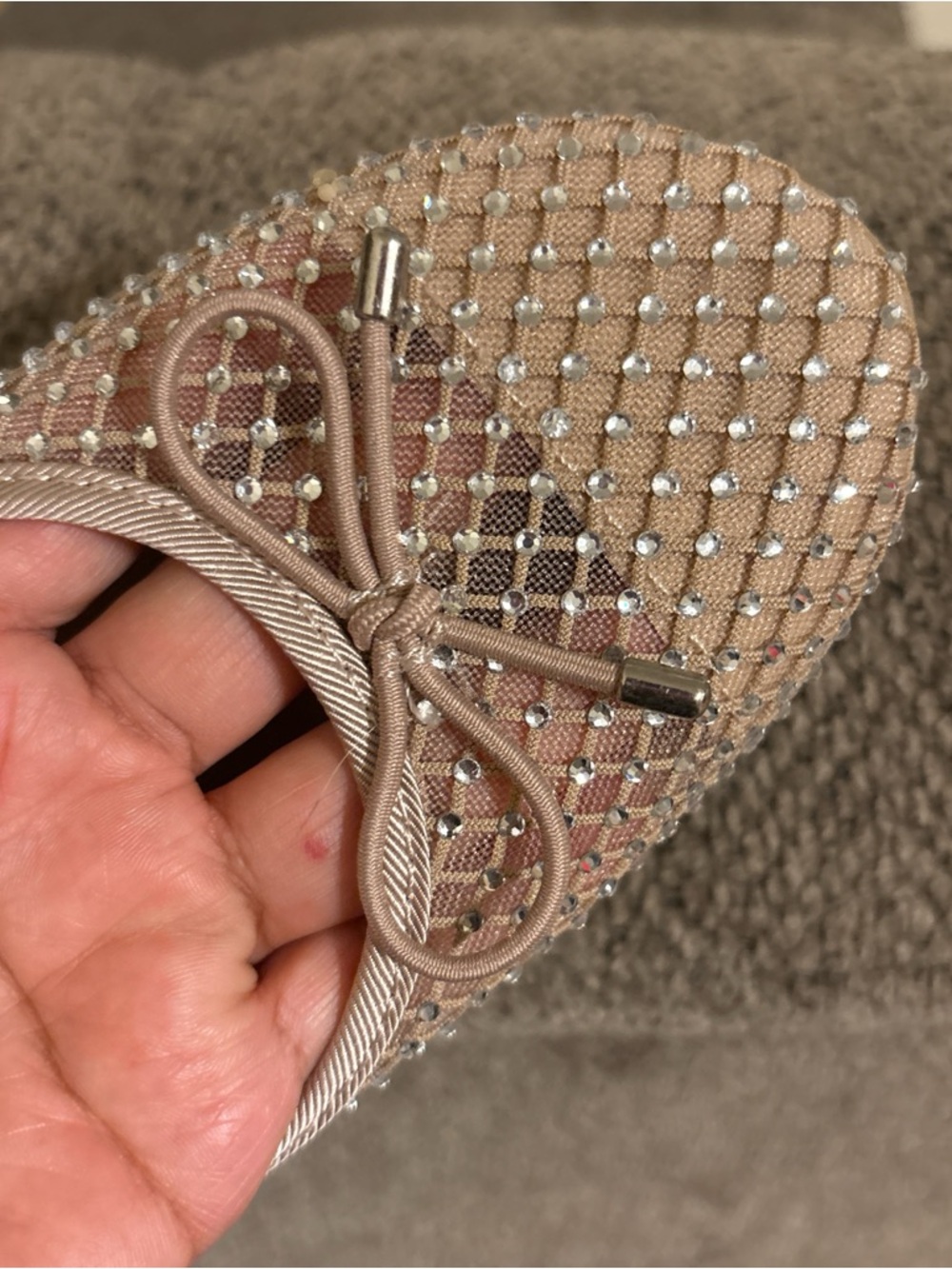 Jellypop Women's Blush Metallic Ballet Flats - Picture 5 of 8